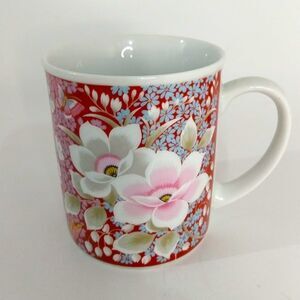 Asian Style Lotus Flowers Pink-White-Red Made In Japan Cup/Mug